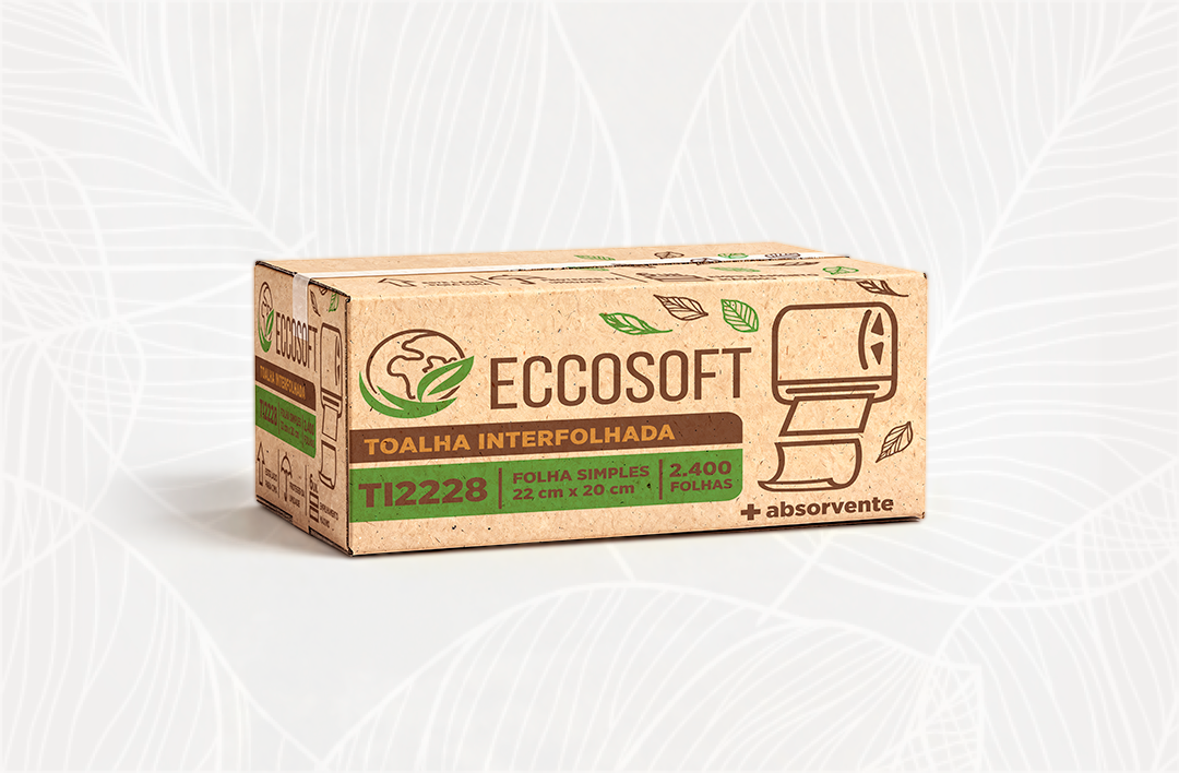 Eccosoft - 22cm x 20cm - 2.400 folhas